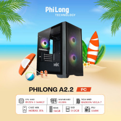 PC Phi Long Office A2.2 (Ryzen 5 5600GT, A520M, RAM 16GB, SSD 512GB, PSU 550W, WiFi)